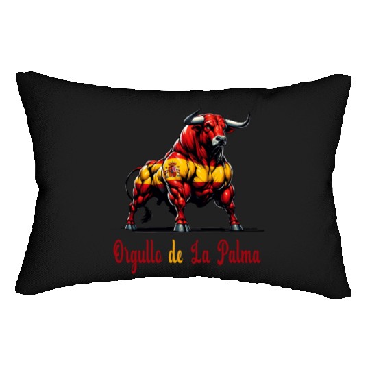 The pride of La Palma flag design Lumbar Pillows