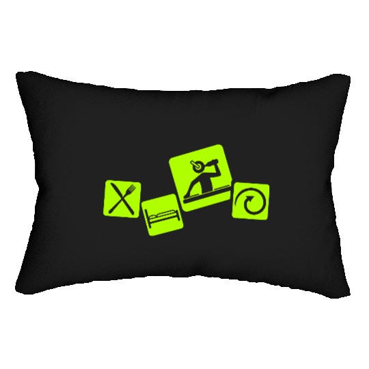 Eat Sleep Rave Repeat Daily Dance Music Party Life Lumbar Pillows