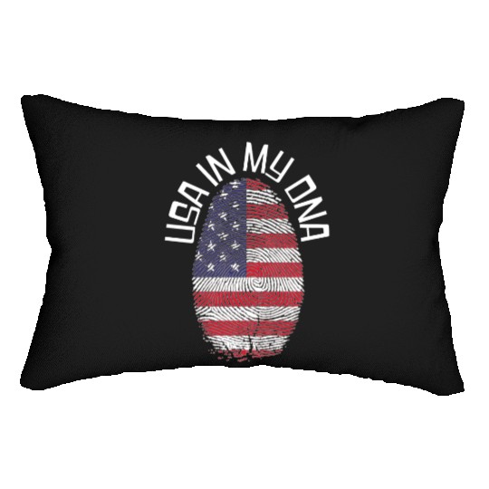 USA in my DNA - Love America Lumbar Pillows
