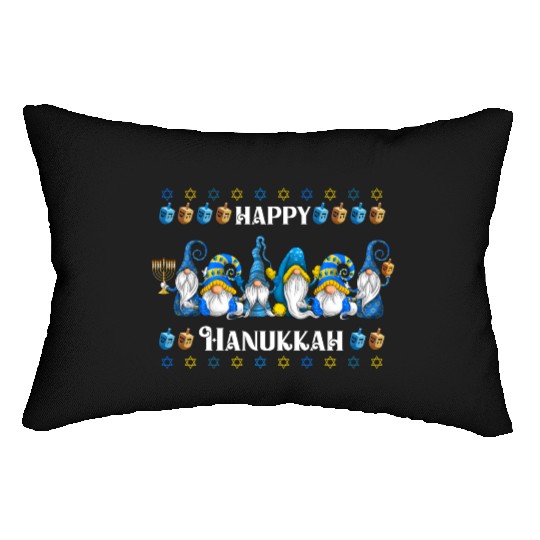 "Hanukkah Gnome" Wishing You a Happy Hanukkah Lumbar Pillows