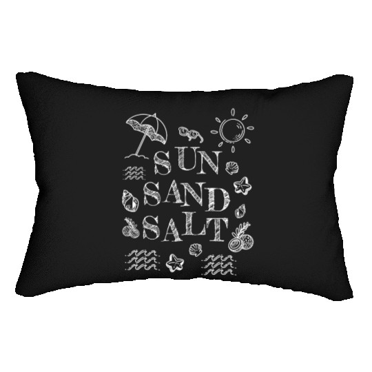 Sun Sand Salt Beach Sea Surfing Vacation Lumbar Pillows