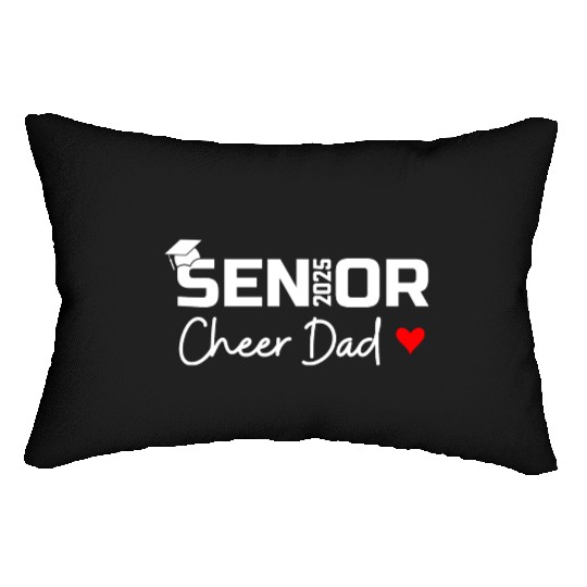 Proud Cheer Dad Of A Class Of 2025 Senior Graduate Lumbar Pillows