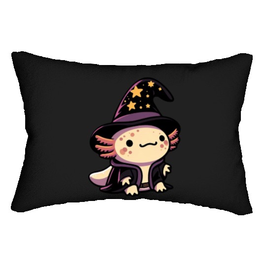 Axolotl Wizard - Fantasy Pet Lumbar Pillows