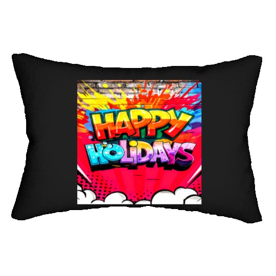 HAPPY HOLIDAYS Lumbar Pillows