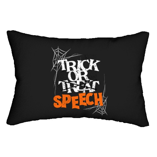 Trick Or Speech Halloween Speech Therapy SLP Lumbar Pillows
