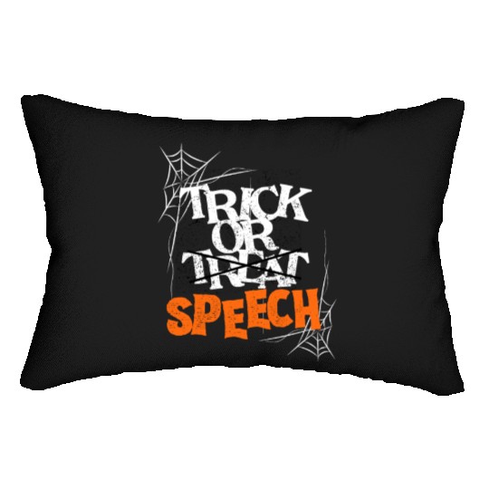 Trick Or Speech Halloween Speech Therapy SLP Lumbar Pillows