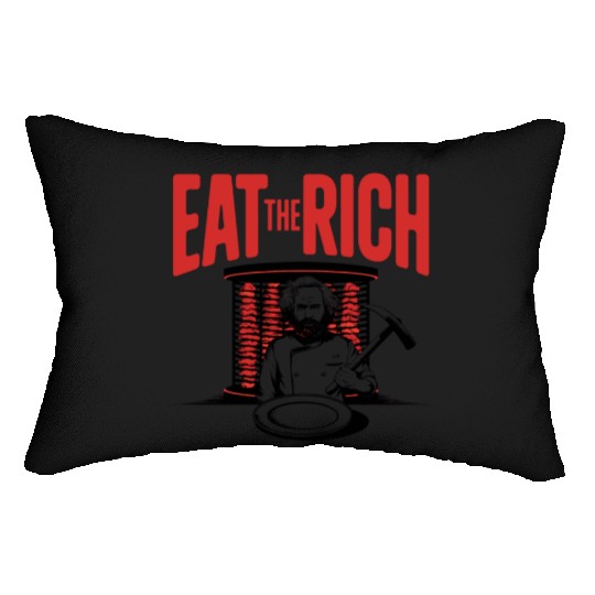 Eat The Rich Döner Kebab Satirical Design Lumbar Pillows