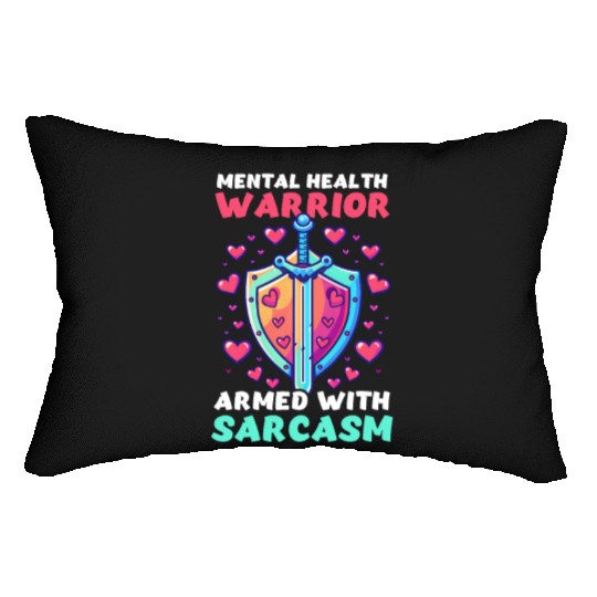 Depression Awareness Mental Health Warrior Lumbar Pillows