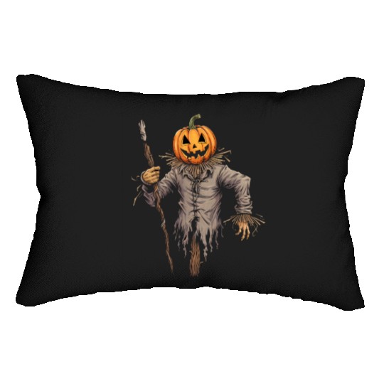 Spooky Halloween Scarecrow Lumbar Pillows