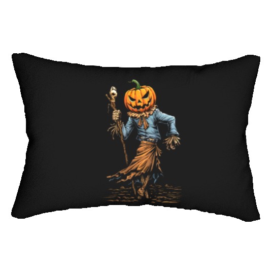 Spooky Halloween Scarecrow Lumbar Pillows