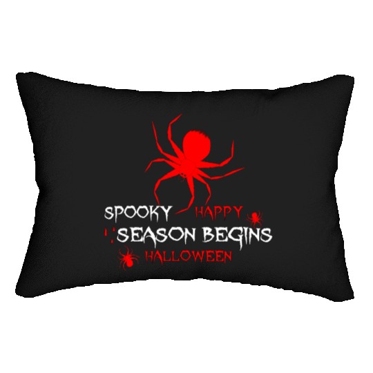 Spooky Spider Halloween Design Lumbar Pillows