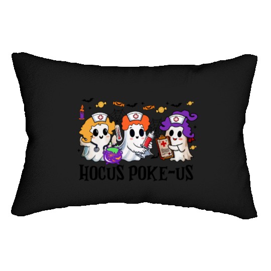Hocus Poke us Witch Nurse Halloween Lumbar Pillows