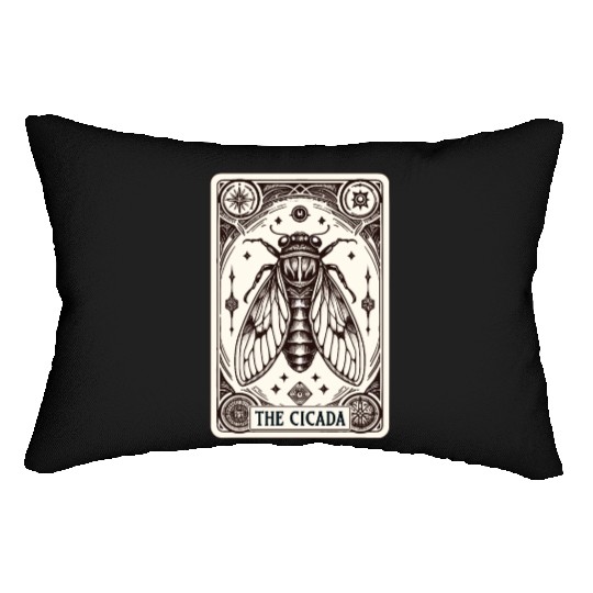 Cicada Tarot Card Brood Emergence Lumbar Pillows