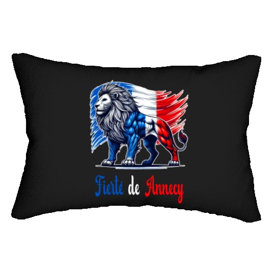 The proud Annecy flag design Lumbar Pillows