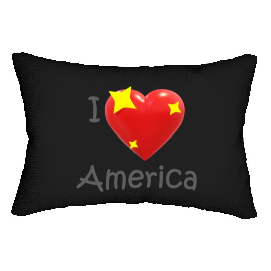 I Love America Lumbar Pillows