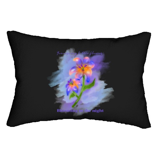 My Midnight Flower Lumbar Pillows
