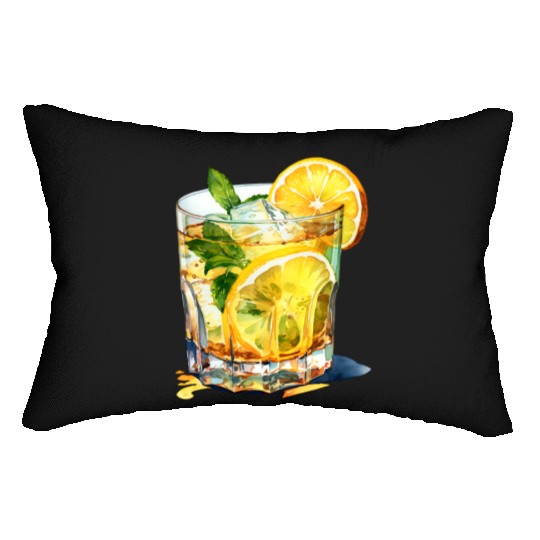 Lemonade Cocktail Drink Lumbar Pillows