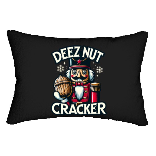 Deez Nut Nutcracker Meme Lumbar Pillows: Funny Christmas