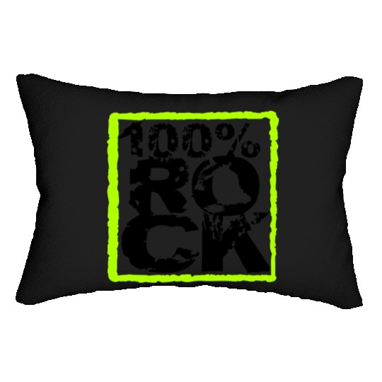 100 % Percent Rock Heavy Metal Music Text Logo Lumbar Pillows