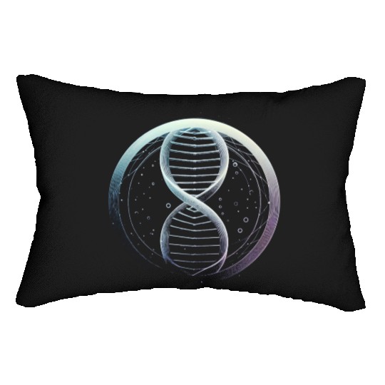 DNA double helix science tech biology design Lumbar Pillows