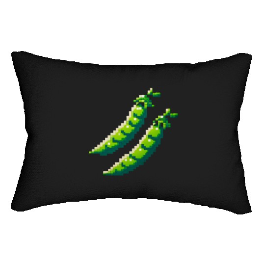 8 Bit Pixel Peas Lumbar Pillows