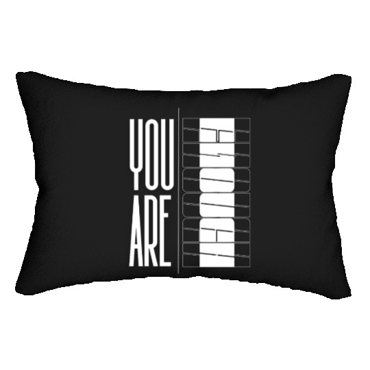 You Are Enough" Inspirational Optical quote Lumbar Pillows