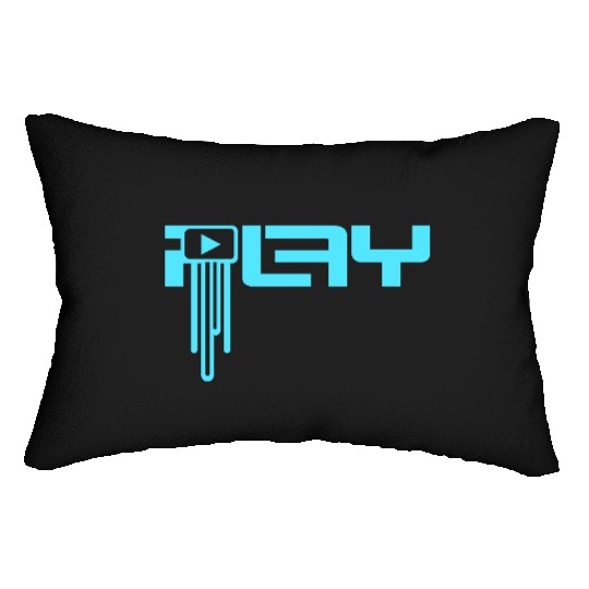 Play Icon Party On Techno DJ Music Graffiti Drops Lumbar Pillows