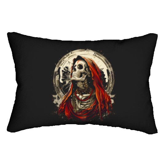 Santa Muerte Saint Death Mexican Sugar Skull Lumbar Pillows