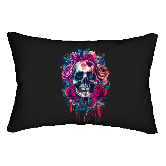 Santa Muerte - Mexican Folk Culture Saint Lumbar Pillows