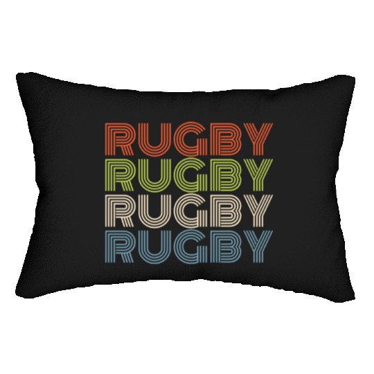 Rugby Coach Retro Vintage Cool Rugby Lumbar Pillows