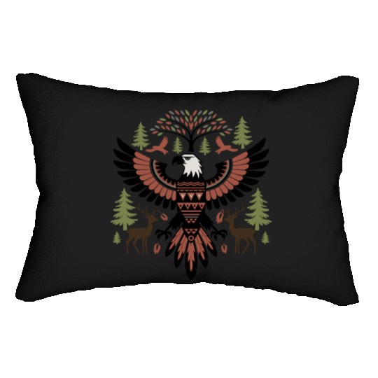 Native American Style Eagle Design Lumbar Pillows