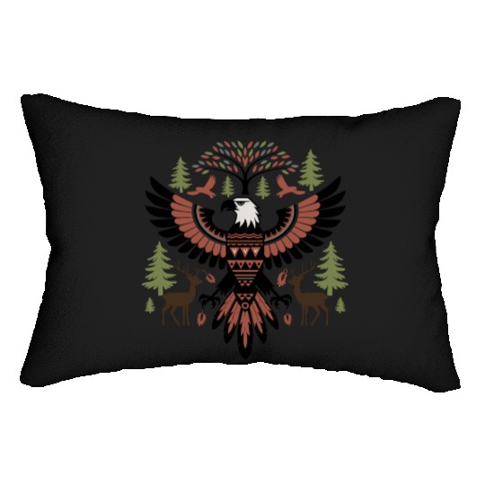 Native American Style Eagle Design Lumbar Pillows