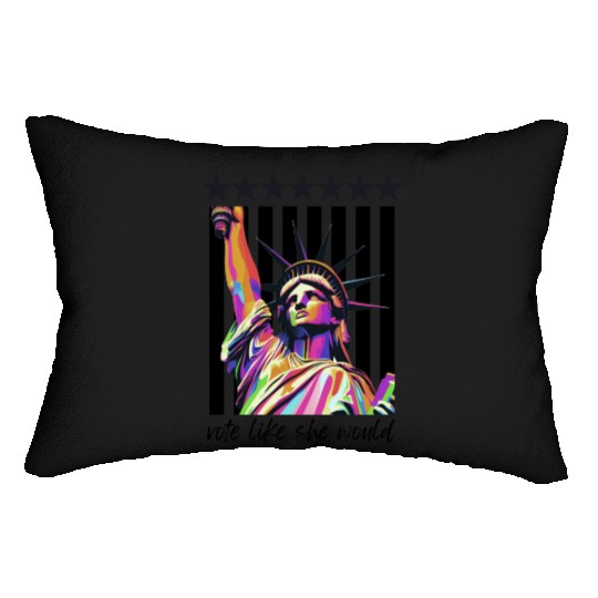 Vote Like She Would - Stars and Stripes edition Lumbar Pillows