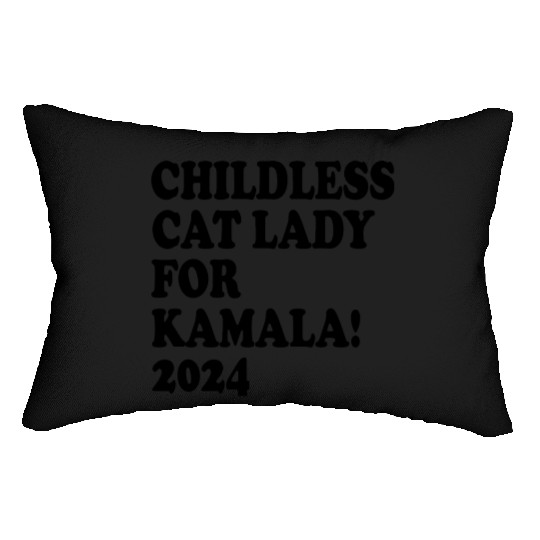 Childless Cat Lady For Kamala 2024 Lumbar Pillows
