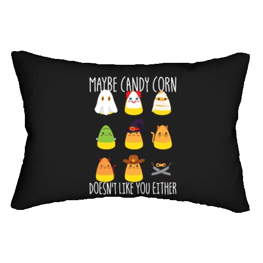 Maybe Candy Corn Doesnt Like You Either Candy Corn Lumbar Pillows
