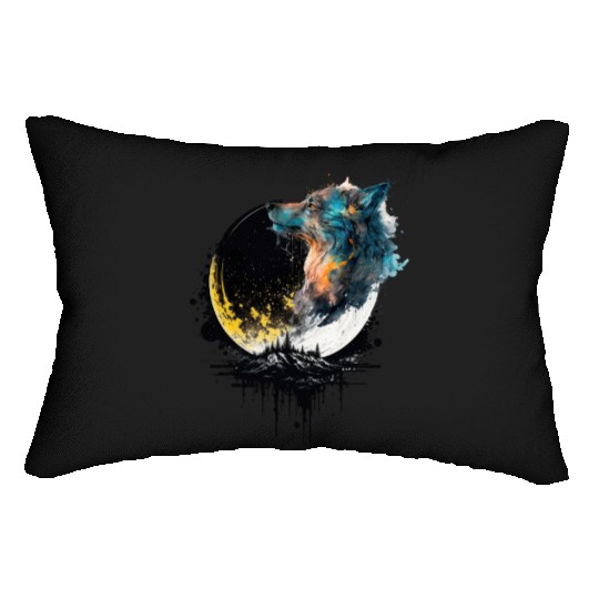 Fullmoon Wolf Lumbar Pillows
