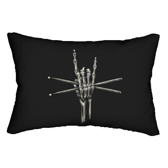 Skeleton Hand Drumsticks Lumbar Pillows