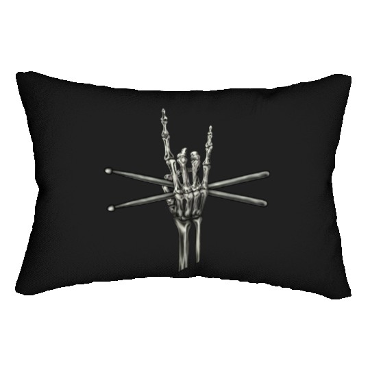 Skeleton Hand Drumsticks Lumbar Pillows