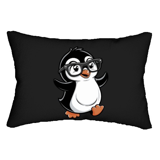 Funny Penguin , Cute Penguin , Penguin Lovers Lumbar Pillows
