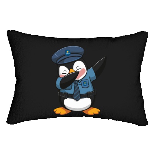 Penguin Famila, Funny penguin , Penguin logo Lumbar Pillows