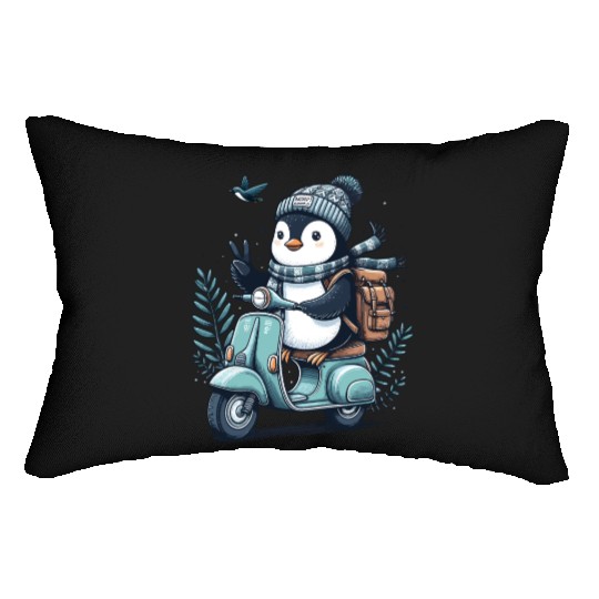 funny penguin , Penguin on a degr , Penguin Lovers Lumbar Pillows