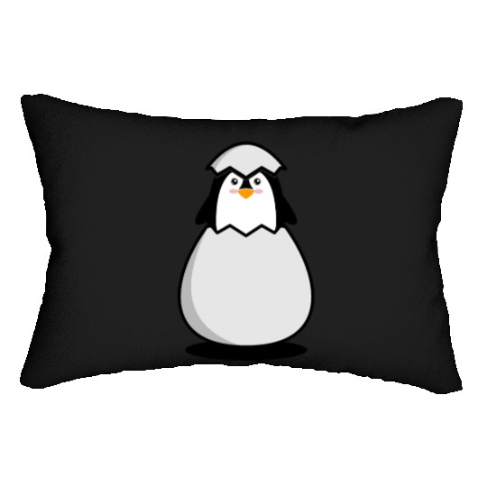 Funny penguin ,Cute Penguin, Penguin logo Lumbar Pillows