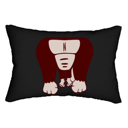 Funny Gorilla Body Without Head Halloween Cost Lumbar Pillows