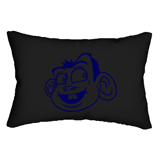 Monkey Face Sweet Cute Little Head Laughs Happy Lumbar Pillows