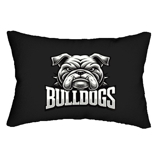Bulldogs Mascot Back To School Team Spirit Lumbar Pillows