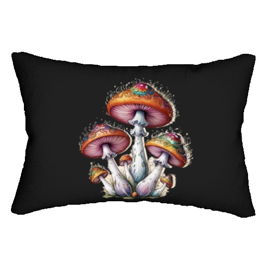 Mushrooms Beautiful Lumbar Pillows