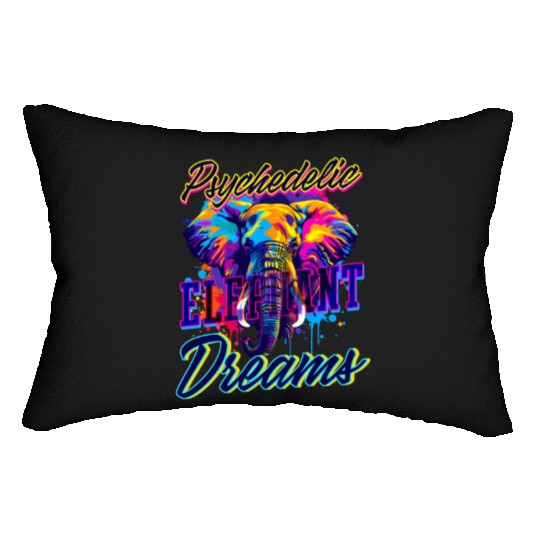 Elephant Psychedelic Elephant Dreams Lumbar Pillows