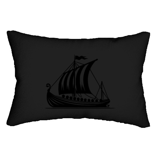 Dragon Boat Viking Style Sail Design Lumbar Pillows