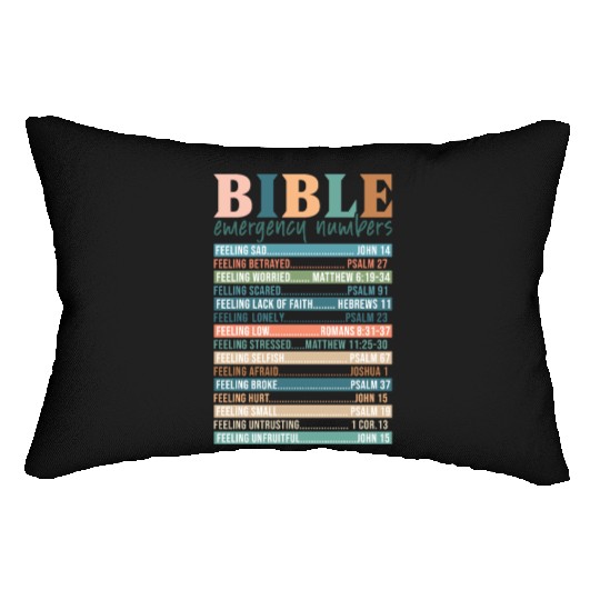 Bible Emergency Numbers Lumbar Pillows