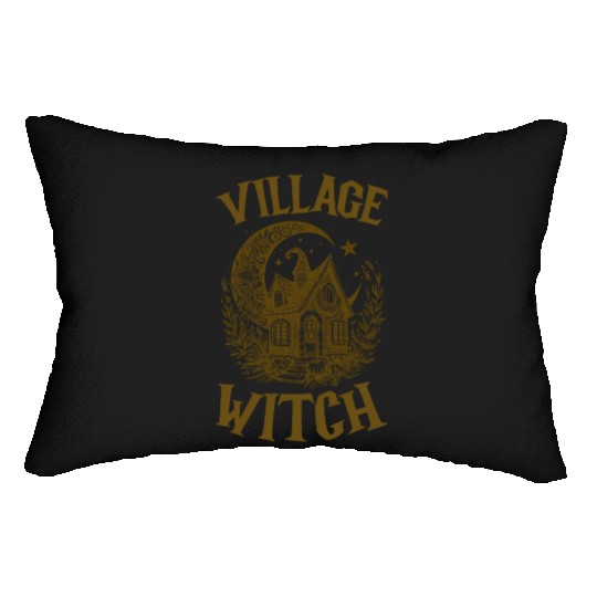 Village Witch Salem Vintage Halloween Lumbar Pillows